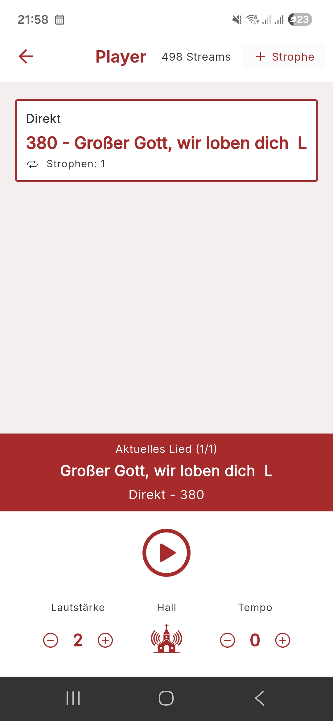 Player in der ecantore App