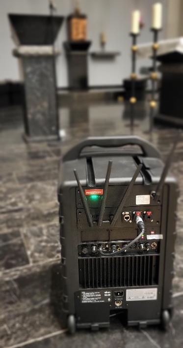 ecantore Box mit Mipro in der Kirche