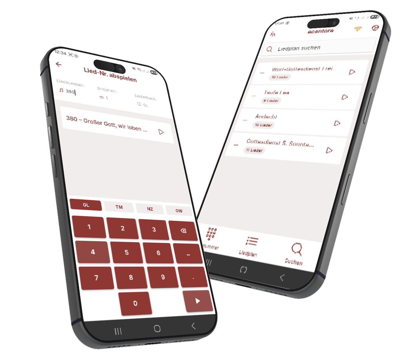 ecantore App auf Smartphone
